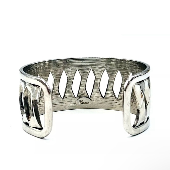 Lia Sophia "Shockwave" Sterling Silver Individual Twisted Slats Cuff Bracelet - Picture 2 of 4